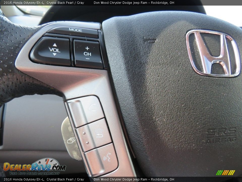 2016 Honda Odyssey EX-L Crystal Black Pearl / Gray Photo #25