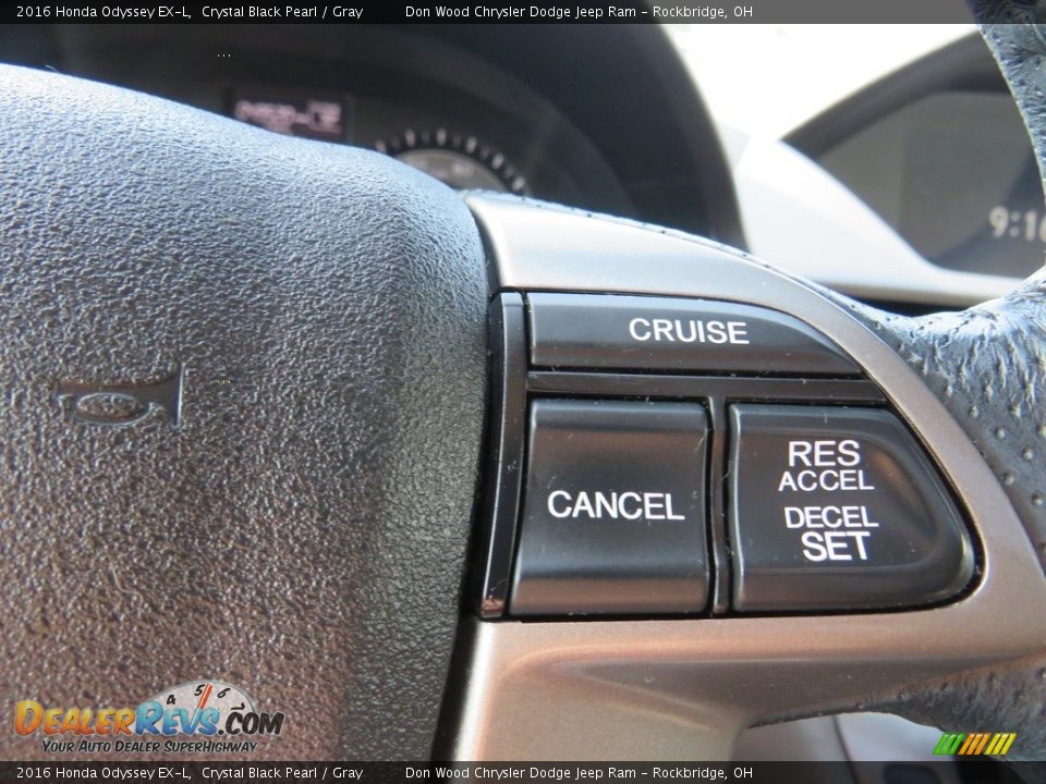 2016 Honda Odyssey EX-L Crystal Black Pearl / Gray Photo #26