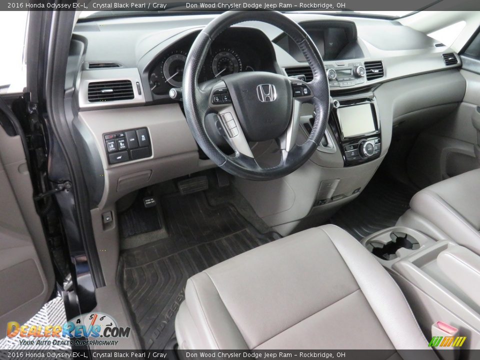 2016 Honda Odyssey EX-L Crystal Black Pearl / Gray Photo #31