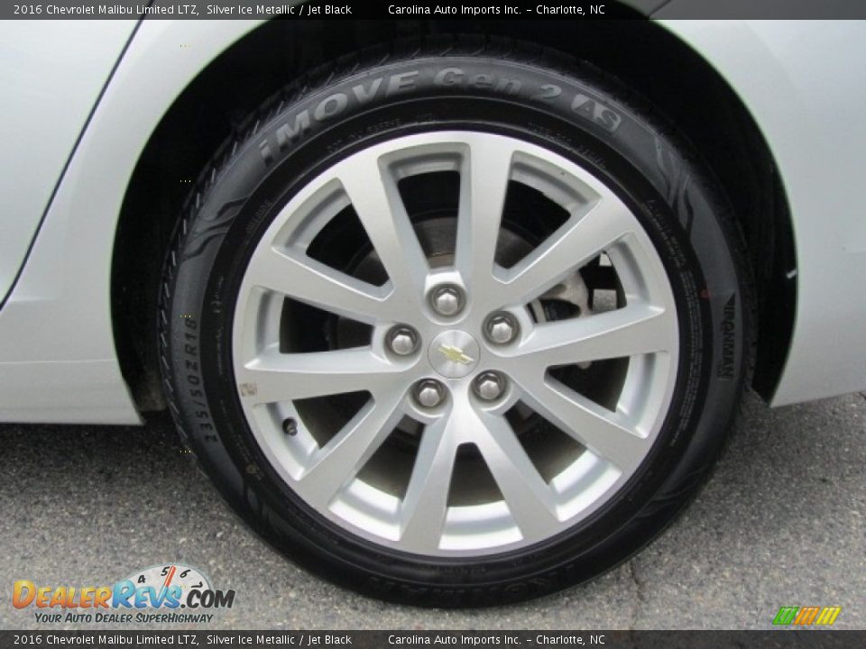 2016 Chevrolet Malibu Limited LTZ Silver Ice Metallic / Jet Black Photo #26