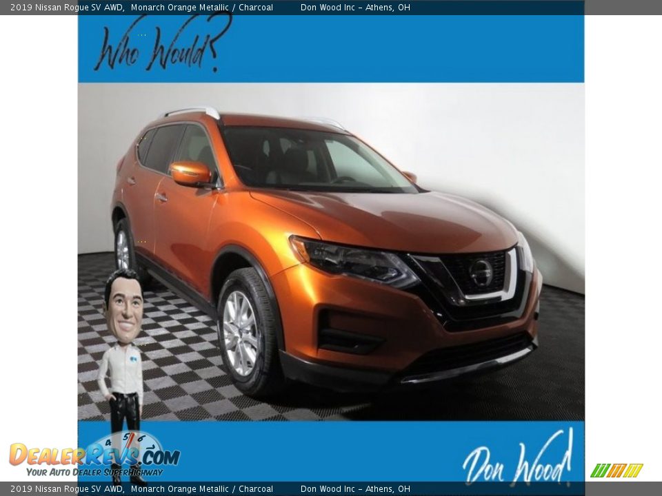 2019 Nissan Rogue SV AWD Monarch Orange Metallic / Charcoal Photo #1