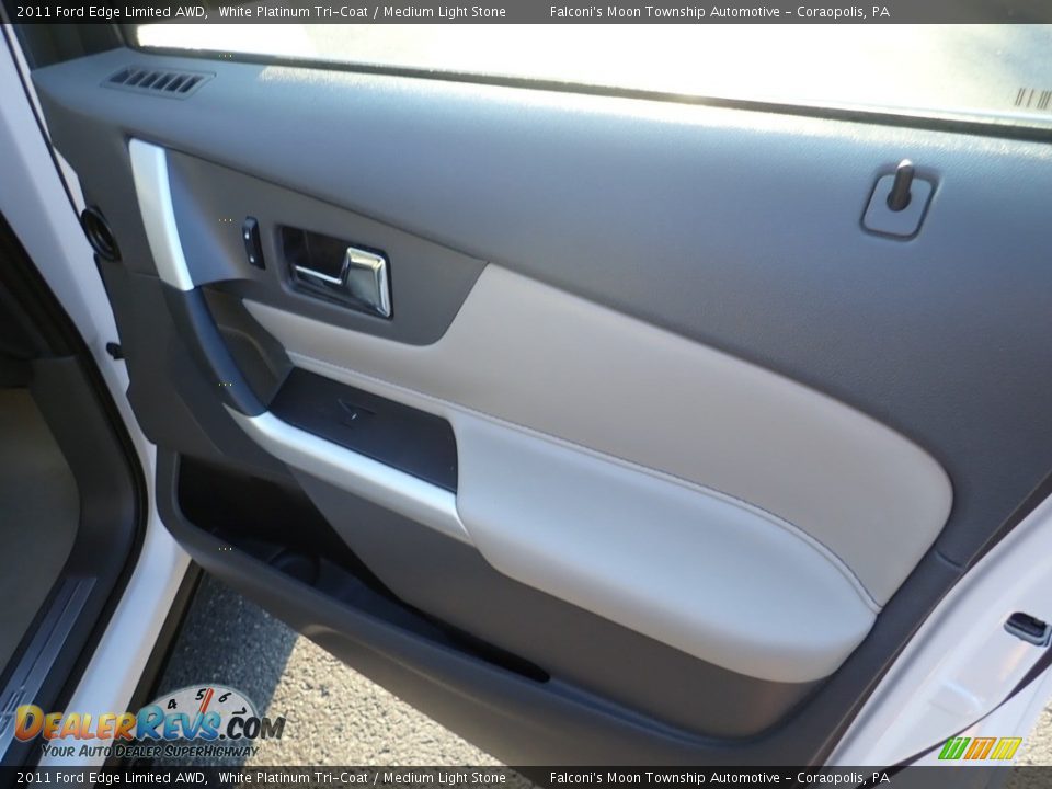 2011 Ford Edge Limited AWD White Platinum Tri-Coat / Medium Light Stone Photo #14