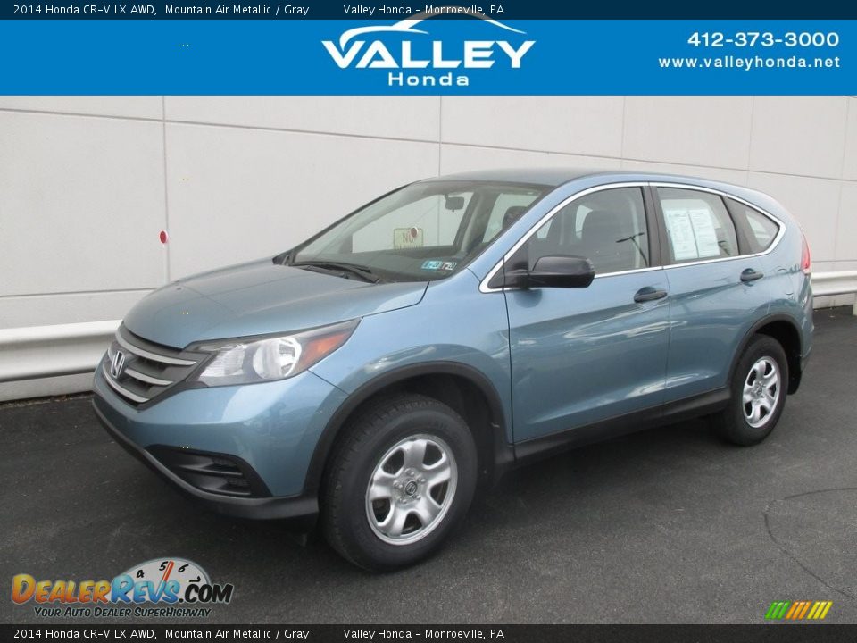 2014 Honda CR-V LX AWD Mountain Air Metallic / Gray Photo #1