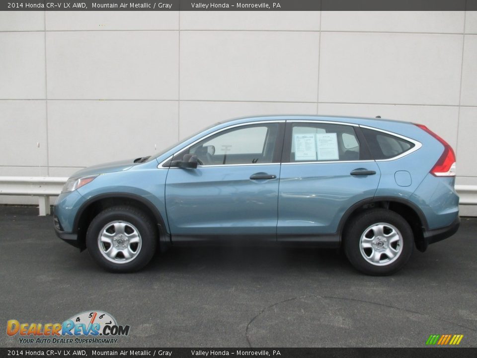 2014 Honda CR-V LX AWD Mountain Air Metallic / Gray Photo #2