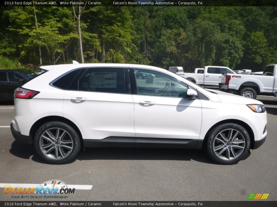 2019 Ford Edge Titanium AWD White Platinum / Ceramic Photo #1