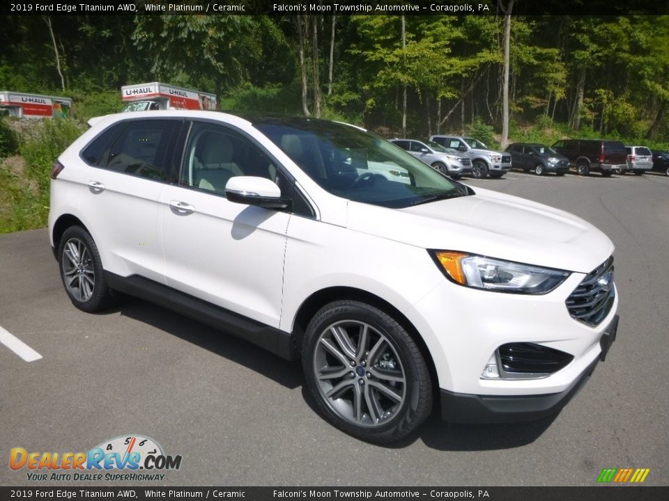 2019 Ford Edge Titanium AWD White Platinum / Ceramic Photo #3