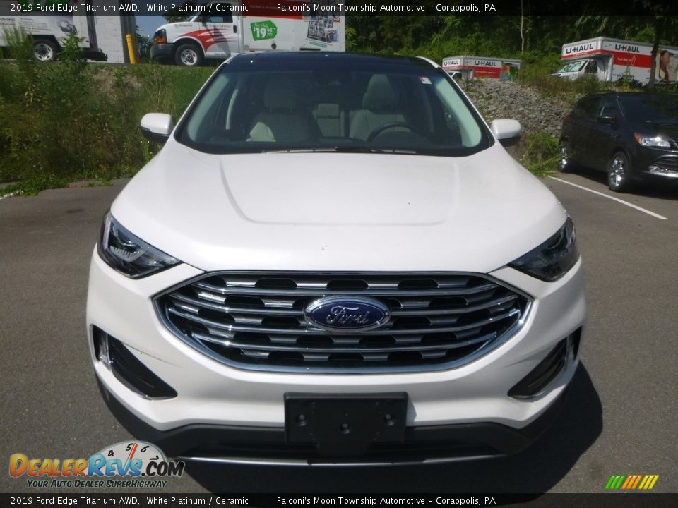 2019 Ford Edge Titanium AWD White Platinum / Ceramic Photo #4