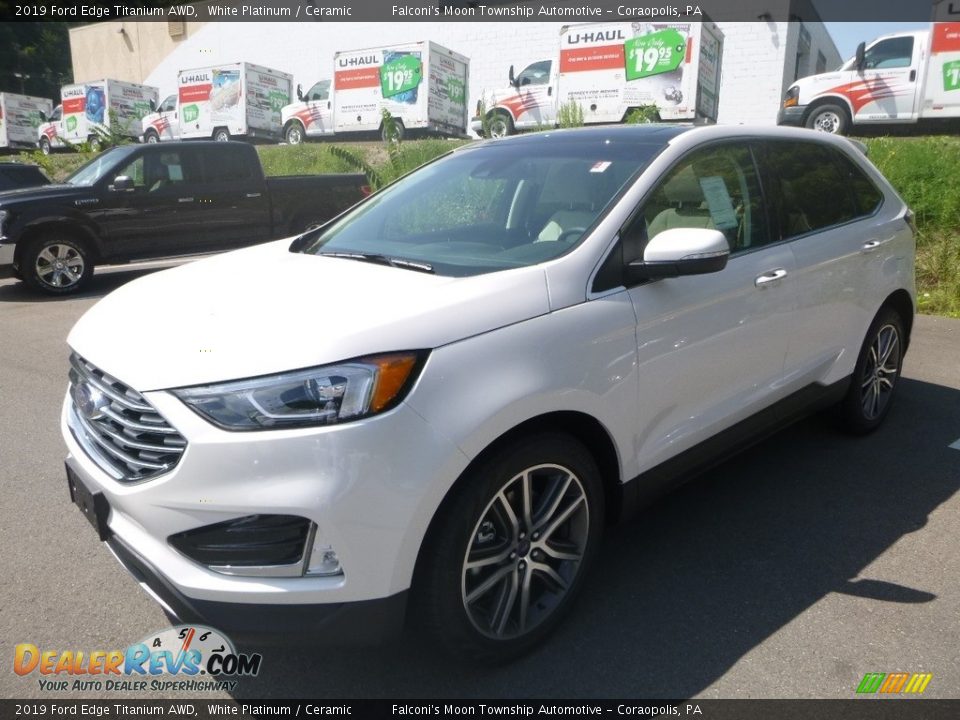 2019 Ford Edge Titanium AWD White Platinum / Ceramic Photo #5