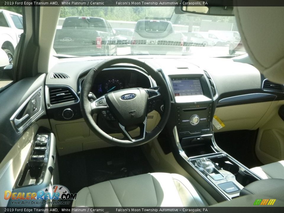 2019 Ford Edge Titanium AWD White Platinum / Ceramic Photo #9