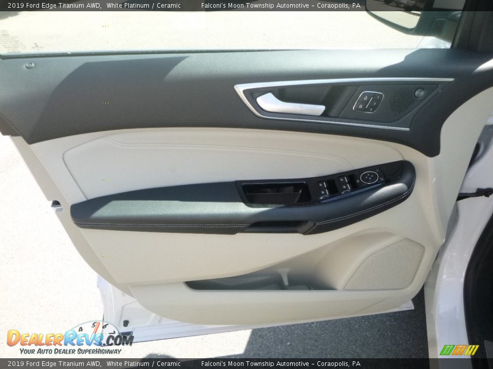 2019 Ford Edge Titanium AWD White Platinum / Ceramic Photo #10