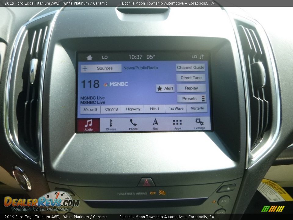 2019 Ford Edge Titanium AWD White Platinum / Ceramic Photo #14