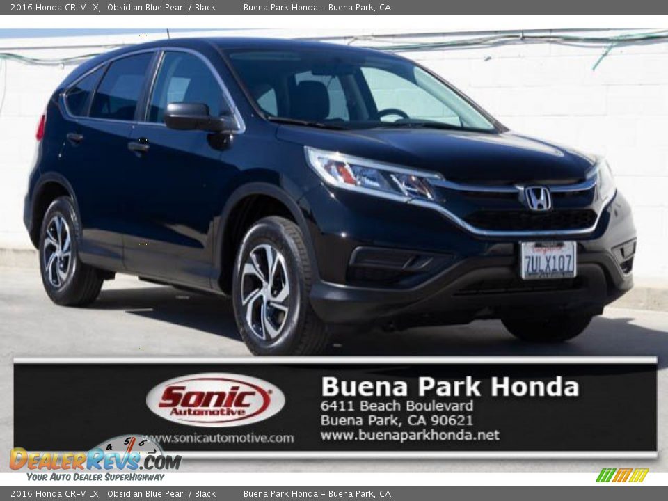 2016 Honda CR-V LX Obsidian Blue Pearl / Black Photo #1