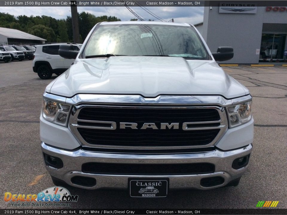 2019 Ram 1500 Big Horn Crew Cab 4x4 Bright White / Black/Diesel Gray Photo #4