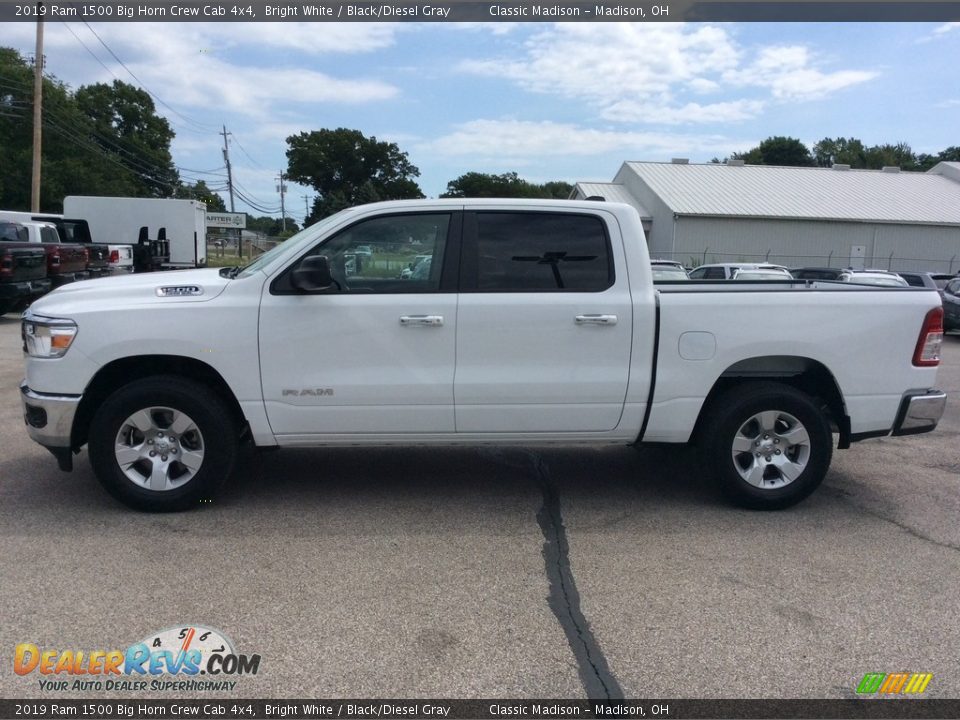2019 Ram 1500 Big Horn Crew Cab 4x4 Bright White / Black/Diesel Gray Photo #6