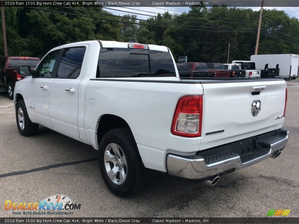 2019 Ram 1500 Big Horn Crew Cab 4x4 Bright White / Black/Diesel Gray Photo #7