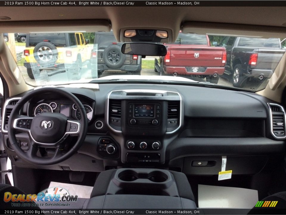 2019 Ram 1500 Big Horn Crew Cab 4x4 Bright White / Black/Diesel Gray Photo #12