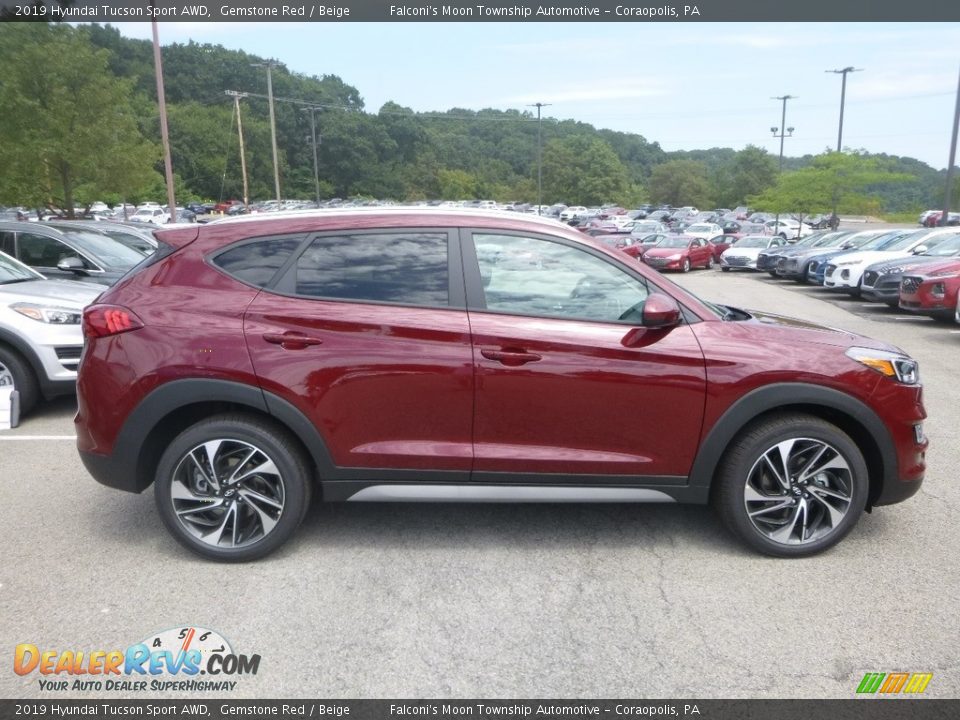 2019 Hyundai Tucson Sport AWD Gemstone Red / Beige Photo #1