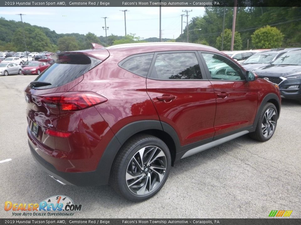 2019 Hyundai Tucson Sport AWD Gemstone Red / Beige Photo #2