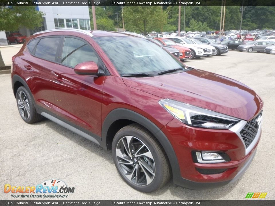 2019 Hyundai Tucson Sport AWD Gemstone Red / Beige Photo #3