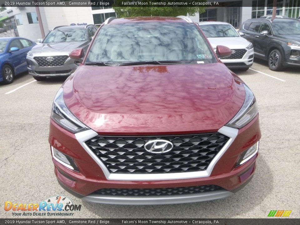 2019 Hyundai Tucson Sport AWD Gemstone Red / Beige Photo #4