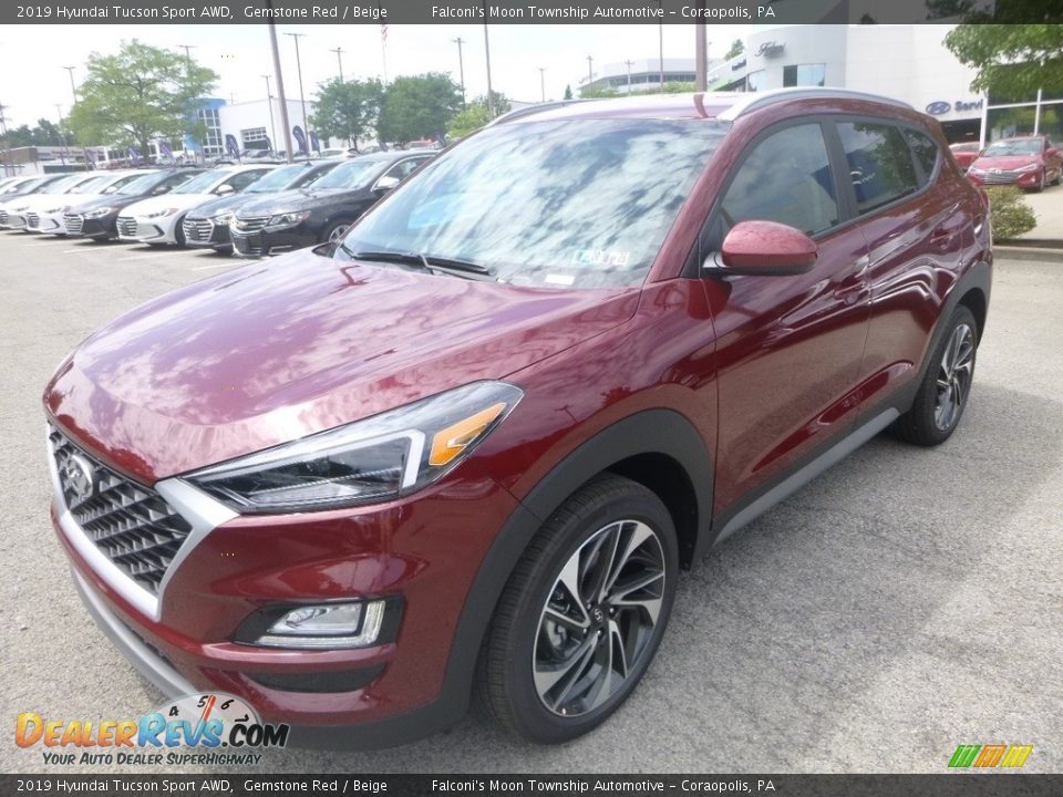 2019 Hyundai Tucson Sport AWD Gemstone Red / Beige Photo #5