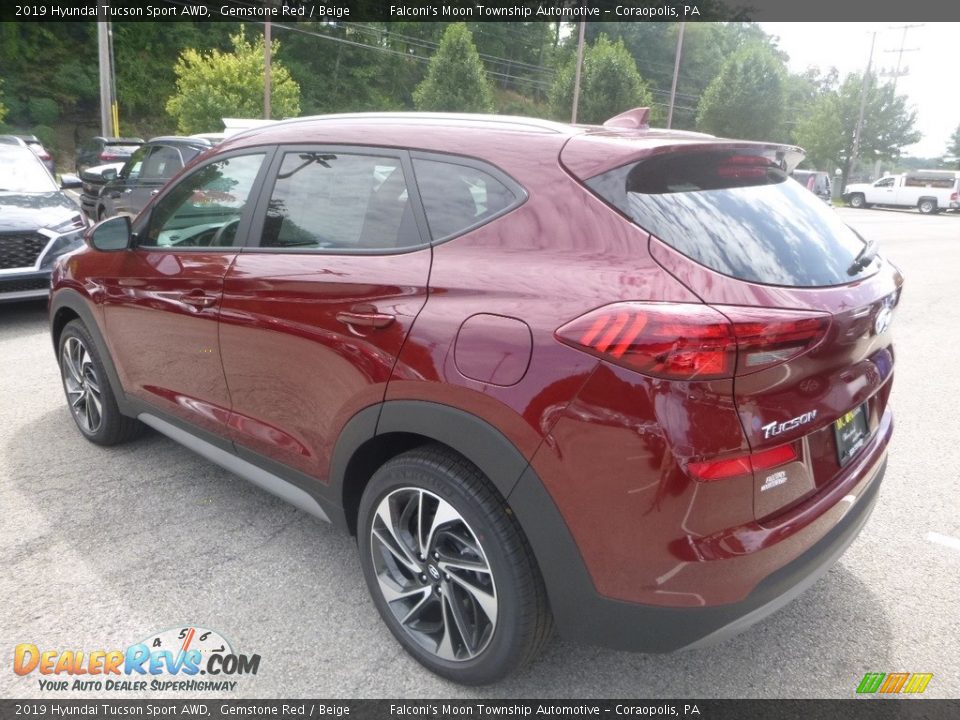 2019 Hyundai Tucson Sport AWD Gemstone Red / Beige Photo #6