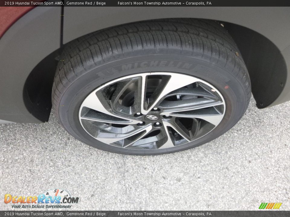 2019 Hyundai Tucson Sport AWD Gemstone Red / Beige Photo #7