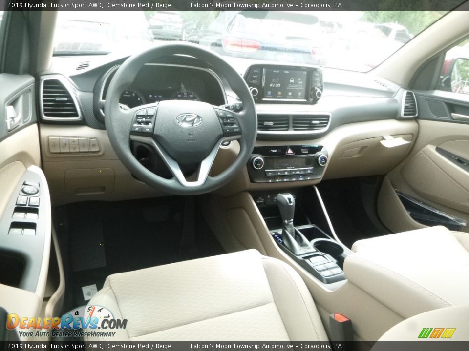 2019 Hyundai Tucson Sport AWD Gemstone Red / Beige Photo #9