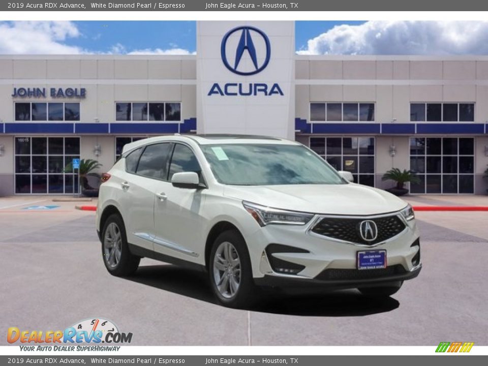 2019 Acura RDX Advance White Diamond Pearl / Espresso Photo #1