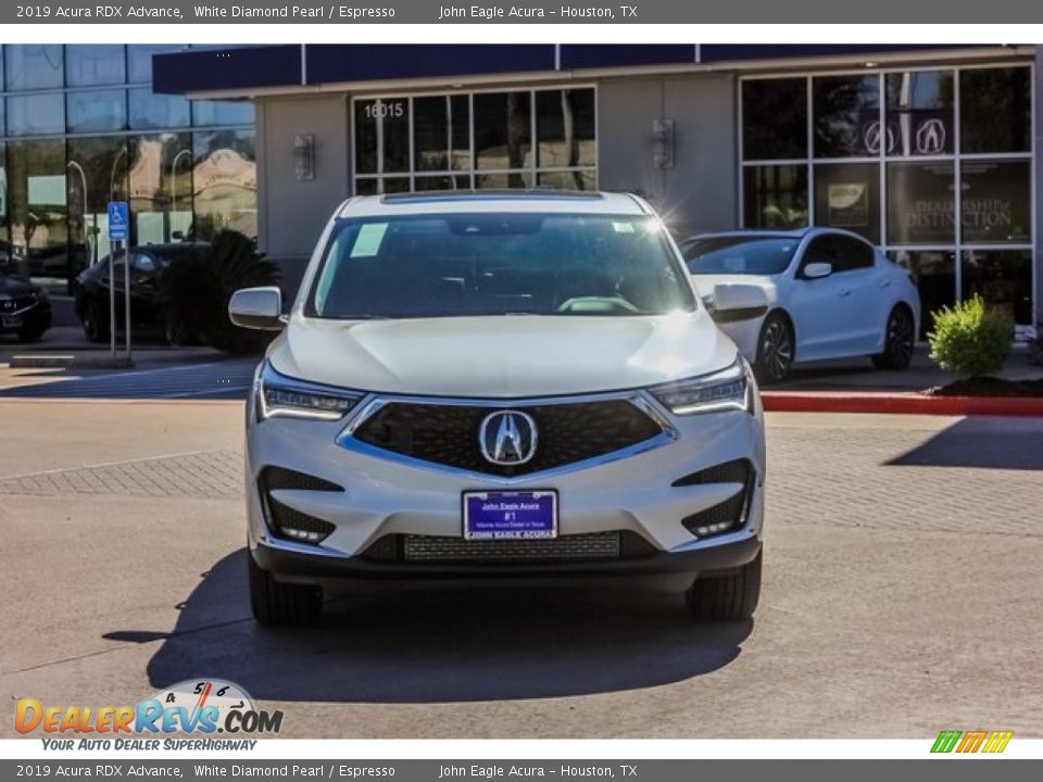 2019 Acura RDX Advance White Diamond Pearl / Espresso Photo #2