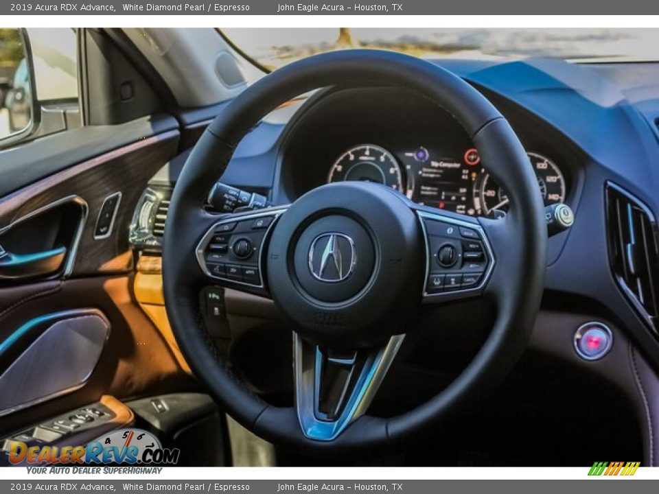2019 Acura RDX Advance White Diamond Pearl / Espresso Photo #24