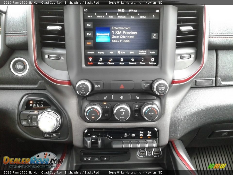 Controls of 2019 Ram 1500 Big Horn Quad Cab 4x4 Photo #20