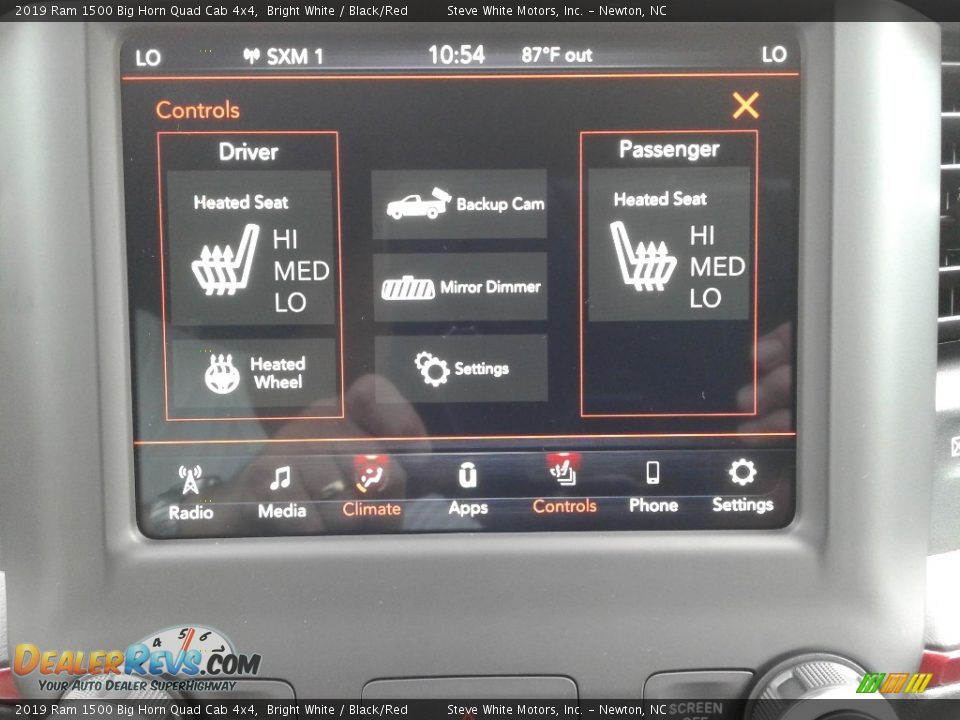 Controls of 2019 Ram 1500 Big Horn Quad Cab 4x4 Photo #24