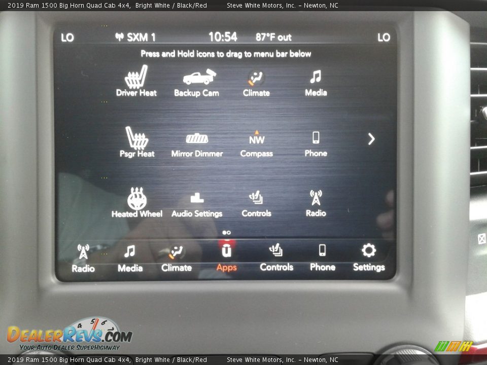 Controls of 2019 Ram 1500 Big Horn Quad Cab 4x4 Photo #25