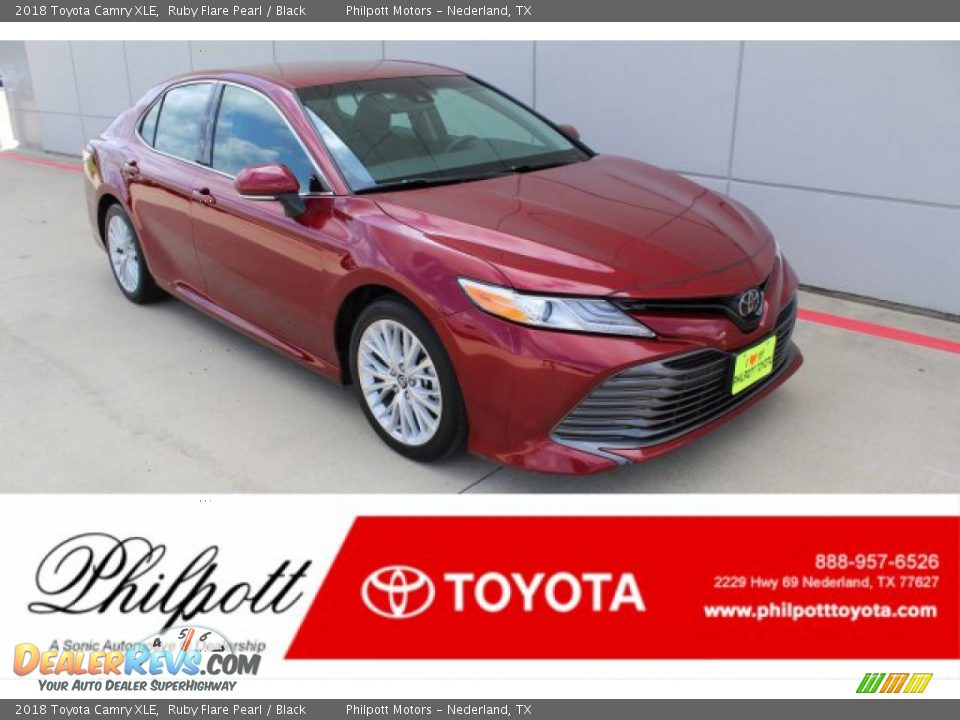 2018 Toyota Camry XLE Ruby Flare Pearl / Black Photo #1