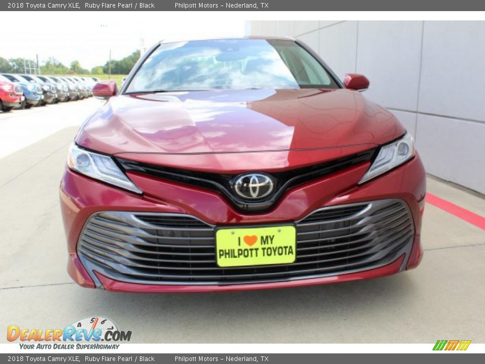 2018 Toyota Camry XLE Ruby Flare Pearl / Black Photo #3