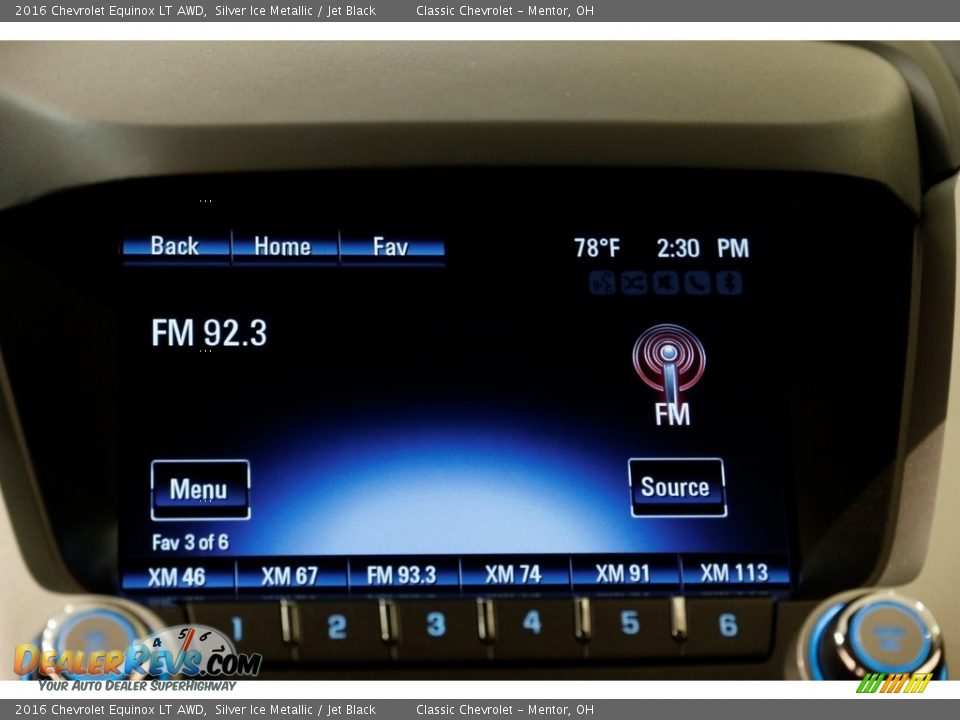 2016 Chevrolet Equinox LT AWD Silver Ice Metallic / Jet Black Photo #10