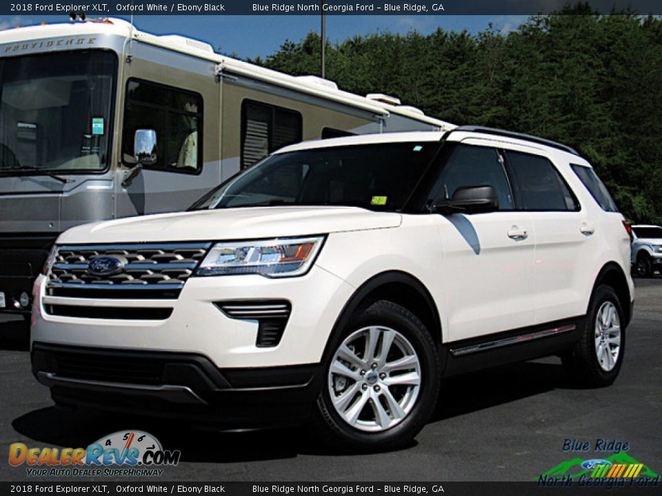 2018 Ford Explorer XLT Oxford White / Ebony Black Photo #1