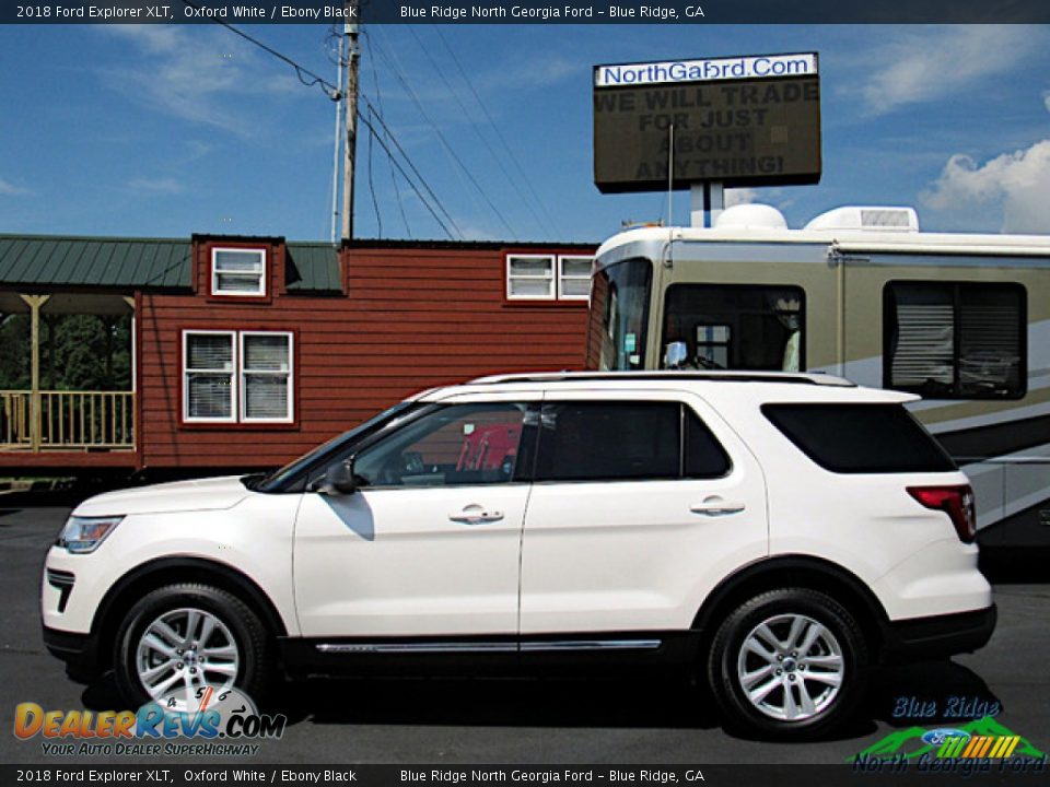 2018 Ford Explorer XLT Oxford White / Ebony Black Photo #2