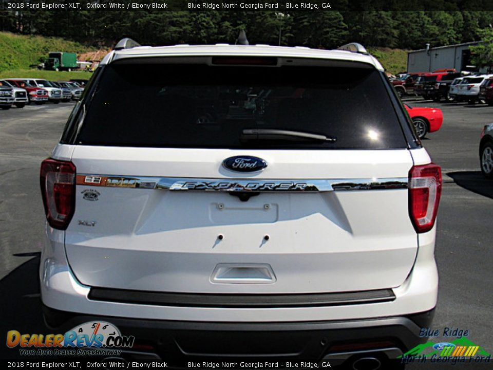 2018 Ford Explorer XLT Oxford White / Ebony Black Photo #4