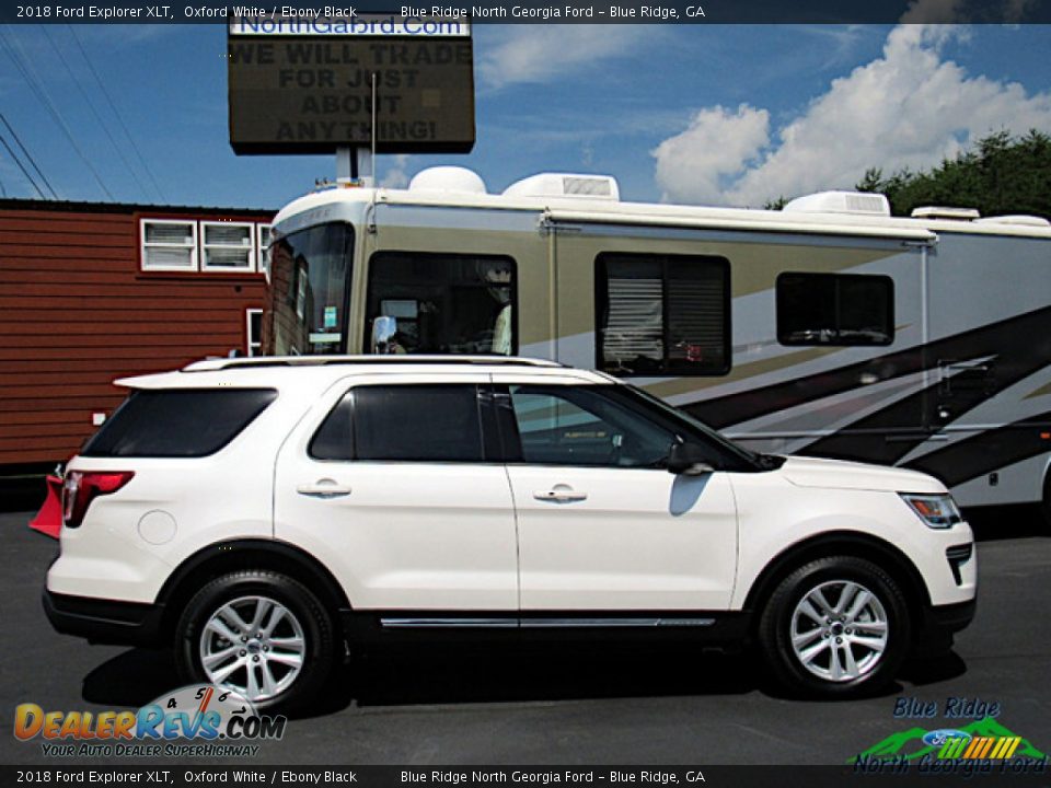 2018 Ford Explorer XLT Oxford White / Ebony Black Photo #6