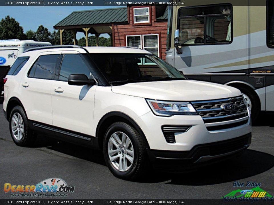 2018 Ford Explorer XLT Oxford White / Ebony Black Photo #7