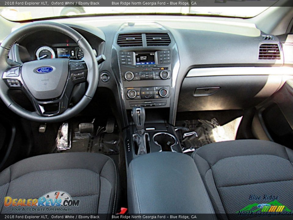 2018 Ford Explorer XLT Oxford White / Ebony Black Photo #15