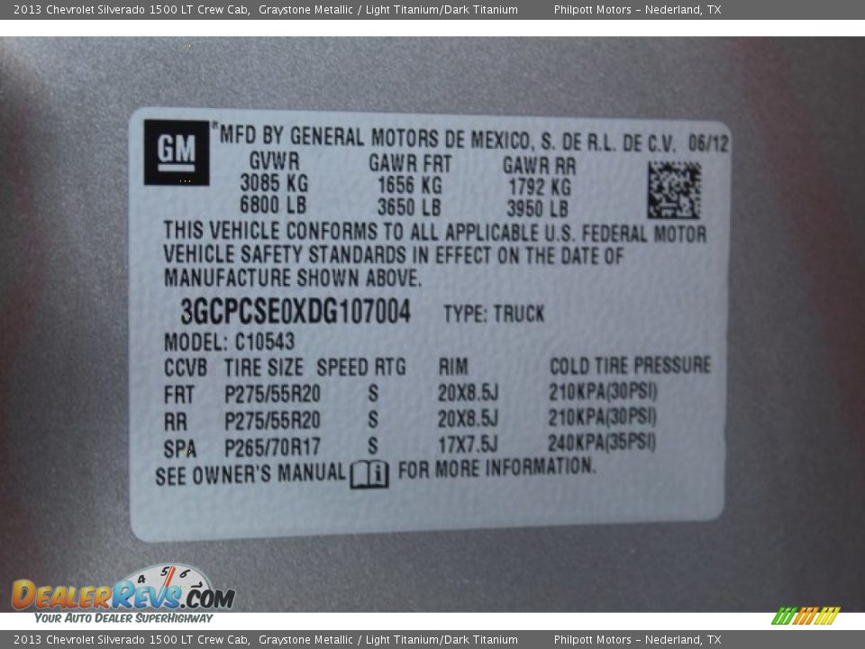 2013 Chevrolet Silverado 1500 LT Crew Cab Graystone Metallic / Light Titanium/Dark Titanium Photo #31