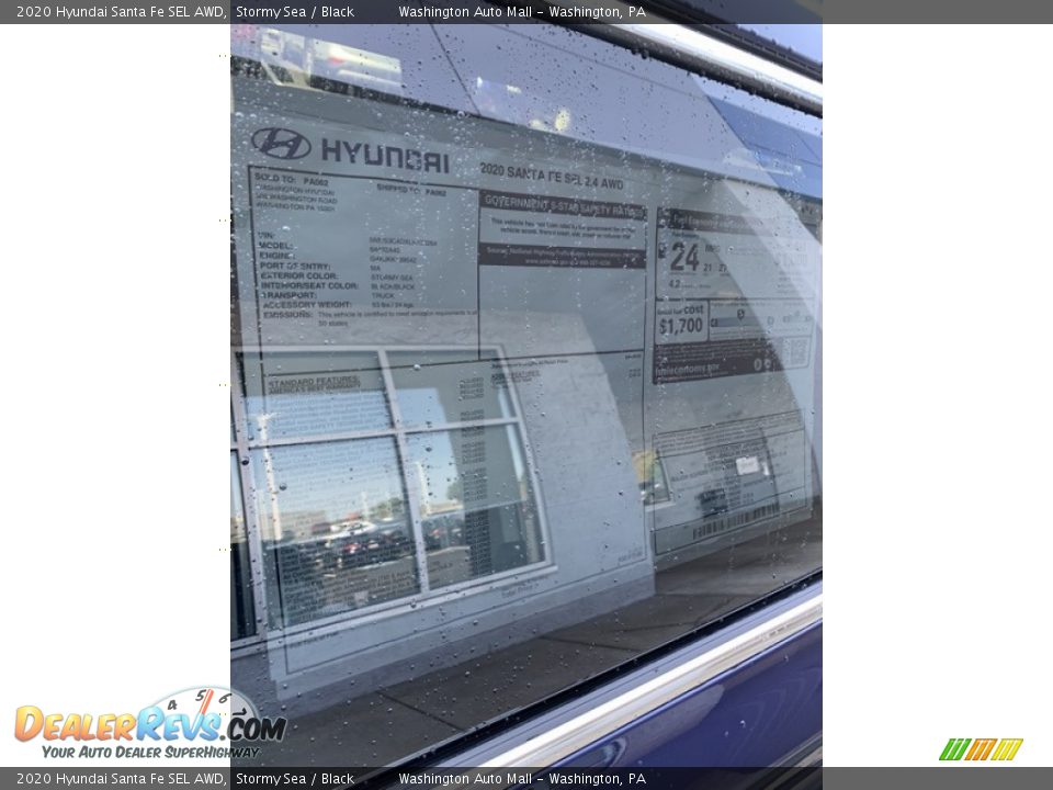 2020 Hyundai Santa Fe SEL AWD Window Sticker Photo #16
