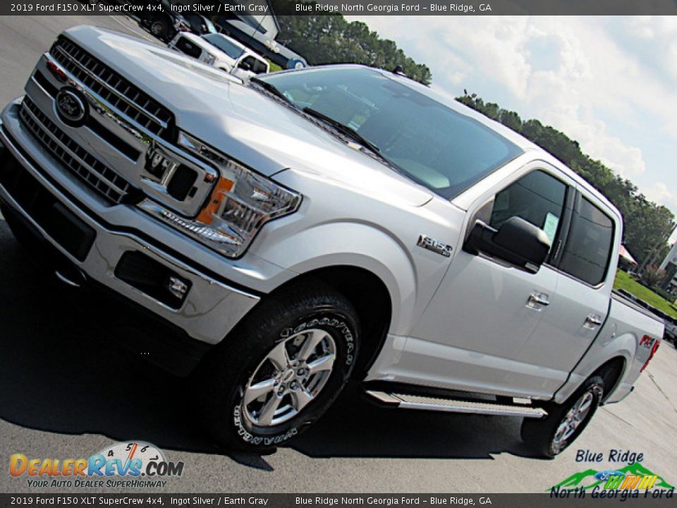 2019 Ford F150 XLT SuperCrew 4x4 Ingot Silver / Earth Gray Photo #32