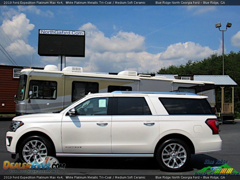 2019 Ford Expedition Platinum Max 4x4 White Platinum Metallic Tri-Coat / Medium Soft Ceramic Photo #2