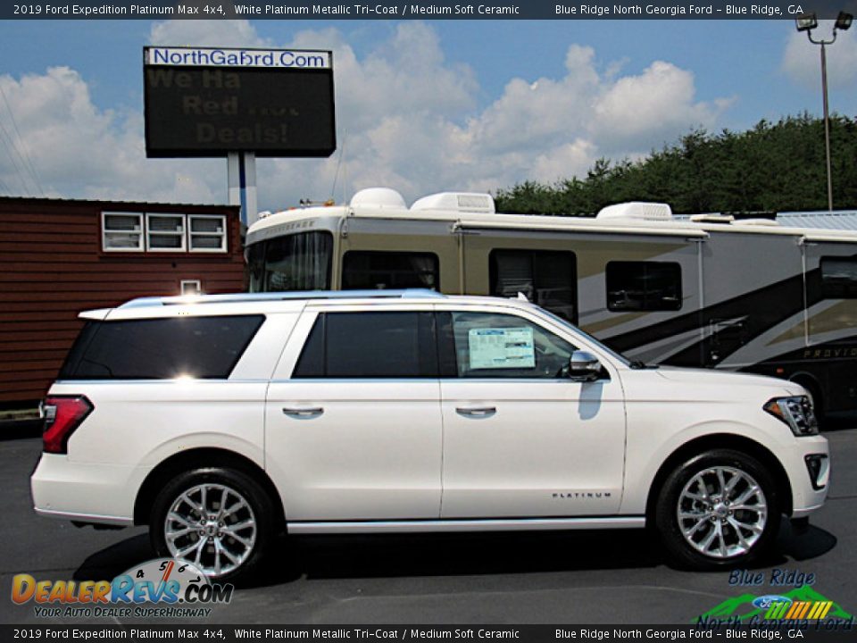 2019 Ford Expedition Platinum Max 4x4 White Platinum Metallic Tri-Coat / Medium Soft Ceramic Photo #6