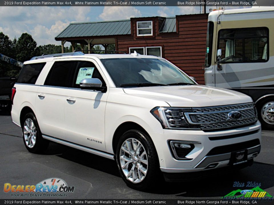 2019 Ford Expedition Platinum Max 4x4 White Platinum Metallic Tri-Coat / Medium Soft Ceramic Photo #7
