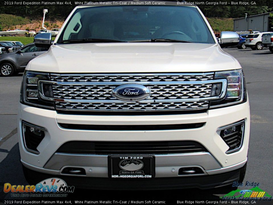 2019 Ford Expedition Platinum Max 4x4 White Platinum Metallic Tri-Coat / Medium Soft Ceramic Photo #8